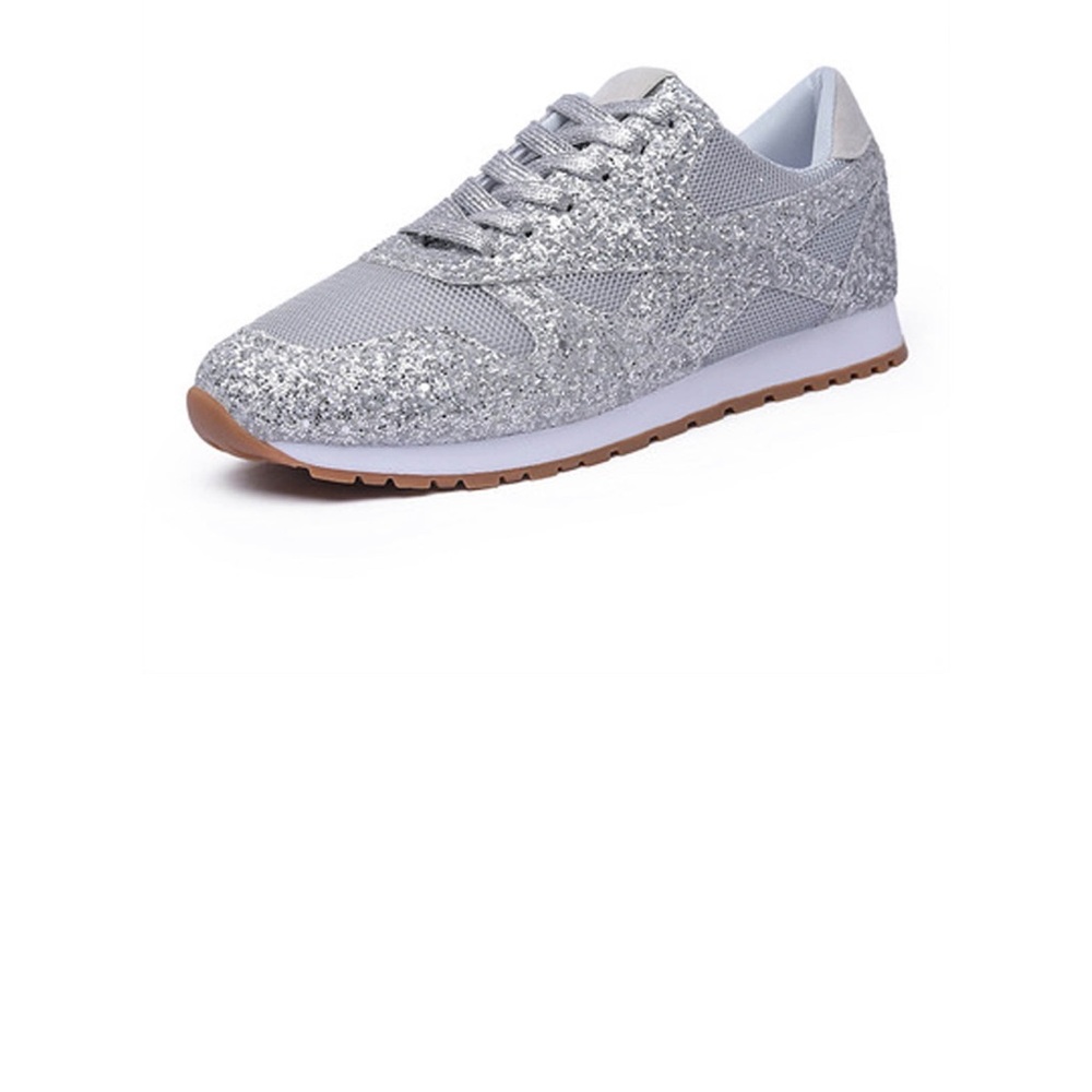 glitter silver jordans